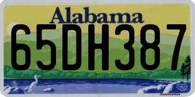 AL license plate 65DH387