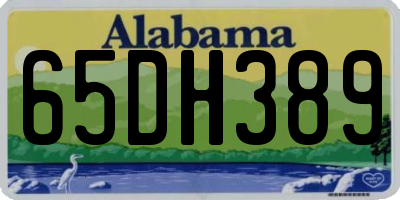 AL license plate 65DH389