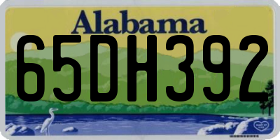 AL license plate 65DH392