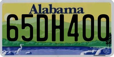 AL license plate 65DH400