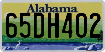 AL license plate 65DH402