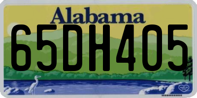 AL license plate 65DH405