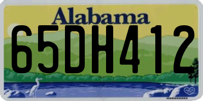 AL license plate 65DH412