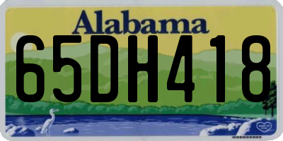 AL license plate 65DH418