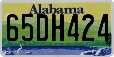 AL license plate 65DH424