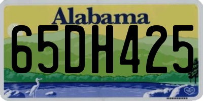 AL license plate 65DH425
