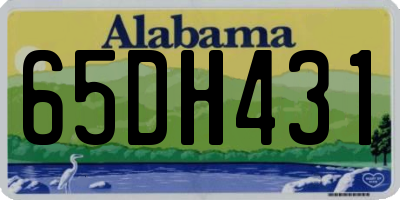 AL license plate 65DH431