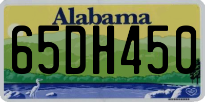 AL license plate 65DH450