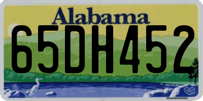 AL license plate 65DH452