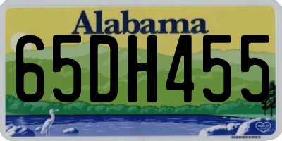 AL license plate 65DH455