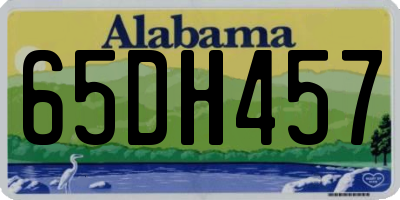 AL license plate 65DH457