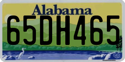 AL license plate 65DH465