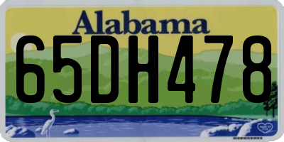 AL license plate 65DH478