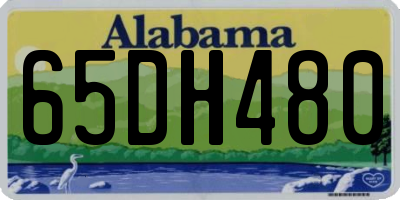 AL license plate 65DH480