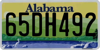 AL license plate 65DH492
