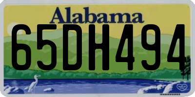 AL license plate 65DH494