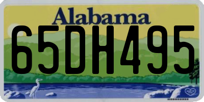 AL license plate 65DH495