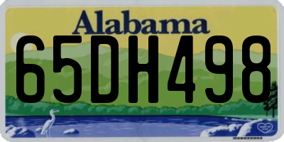 AL license plate 65DH498
