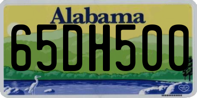 AL license plate 65DH500