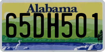 AL license plate 65DH501