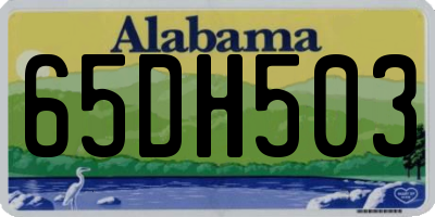 AL license plate 65DH503