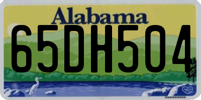 AL license plate 65DH504