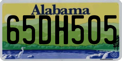 AL license plate 65DH505