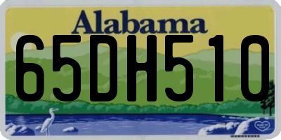 AL license plate 65DH510