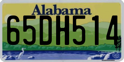 AL license plate 65DH514