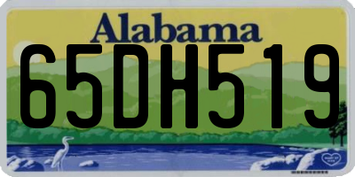 AL license plate 65DH519