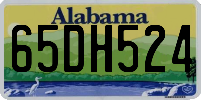 AL license plate 65DH524