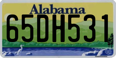AL license plate 65DH531