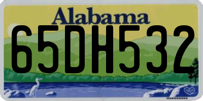 AL license plate 65DH532