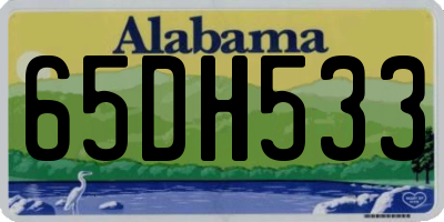 AL license plate 65DH533