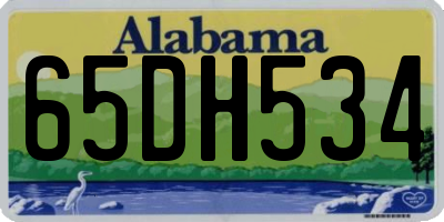 AL license plate 65DH534