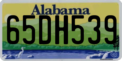 AL license plate 65DH539