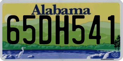 AL license plate 65DH541