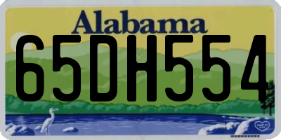 AL license plate 65DH554