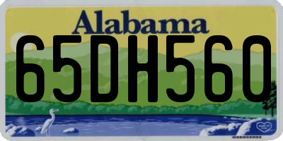 AL license plate 65DH560