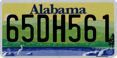 AL license plate 65DH561