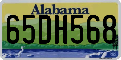 AL license plate 65DH568