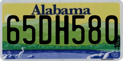 AL license plate 65DH580