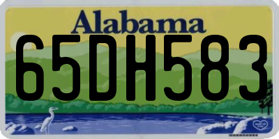 AL license plate 65DH583
