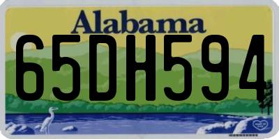 AL license plate 65DH594