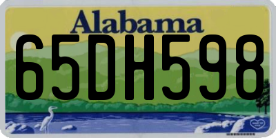 AL license plate 65DH598