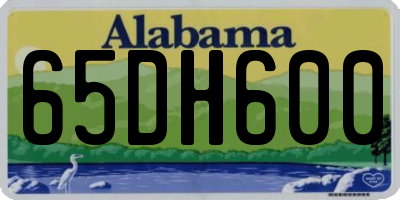 AL license plate 65DH600