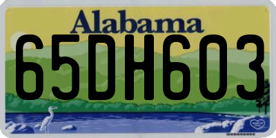 AL license plate 65DH603