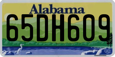 AL license plate 65DH609