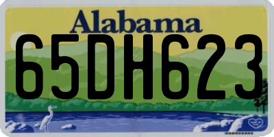 AL license plate 65DH623