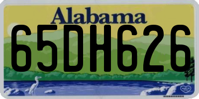 AL license plate 65DH626